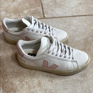 Veja | Women's White and Pink Sneakers